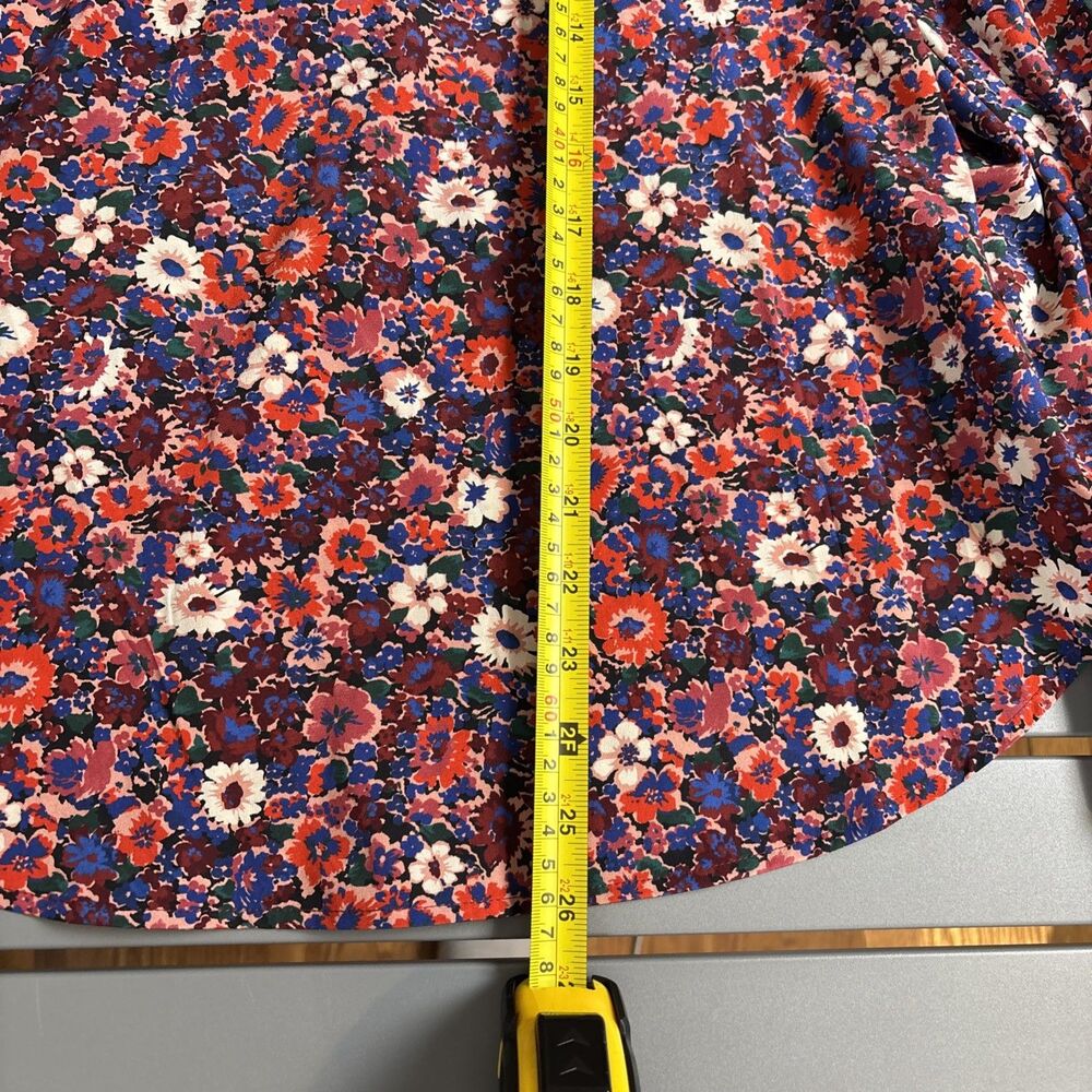 Veronica Beard Blouse Womens Size 6 Multicolor High Neck Blouse Floral Silk - Picture 7 of 9